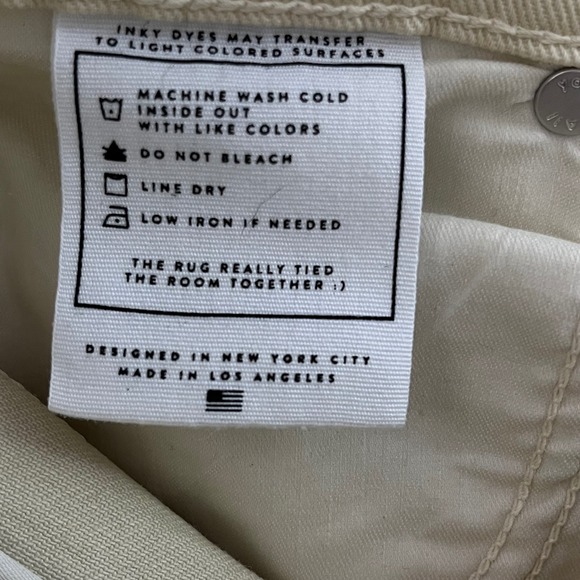 A.Y.R The Beat Barrel Leg Jeans in‎ Ecru Project Piece Read Description Size 25 - Picture 7 of 7